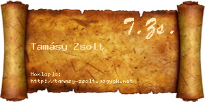 Tamásy Zsolt névjegykártya